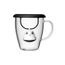 Mug Infuseur Tasse Tisani/ère Avec Filtre Et Couvercle Tag Coeur Relief Gris Taupe Promobo