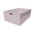 Cube de rangement profondeur 75 cm + tiroir Bois - Couleur - Violet Pastel-0