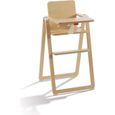 SUPAFLAT chaise haute en bois - ultra compacte - nature-0