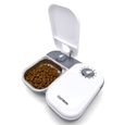 Cat Mate Gamelle automatique à deux repas pour animaux de compagnie (C200)-0