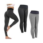 HANLIN 2PCS Leggings Femme Anti-Cellulite Push Up Butt Lift Elastique Taille Haute Grande Taille Sport Pantalon de Yoga Noir+Gris Noir+Gris