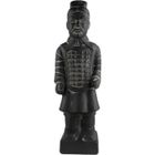 Statue Général Armée De Guerrier De Xian - LA CHINEUSE - Céramique - Hauteur 55 cm - Gris-noir