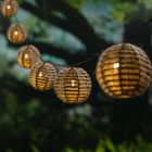 CÉMONJARDIN Guirlande lumineuse solaire 20 ampoules LED en corde