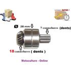 MULTIMARK Pignon / engrenage pour Taille haie Orientable de machine multifonctions 5 en 1 ( voir dimensions sur photo )
