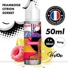 VAP'OP E-liquide Cigarette électronique - FRAMBOISE CITRON - 50MPGV/50VG - 0mg/ml - 50ml