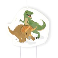 Bougie d'anniversaire Grands Dinosaures - Marque - Modèle - Taille unique - Blanc - Multicolore - Enfant - Mixte