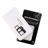 Adaptateur de carte SIM 4 en 1 pour iPhone 5, lot de 50 pièces, nano, pour téléphone, directe [32FE934]