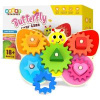 Papillon Jouet en bois pour tout-petits - Puzzle - Jouet Montessori
