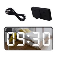 LED Réveil numérique avec Fonction Snooze Horloge Numérique Alimenté par USB
