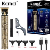 Avec boîte Kemei KM-700D – tondeuse à cheveux professionnelle pour hommes, rasoir électrique sans fil rétro a
