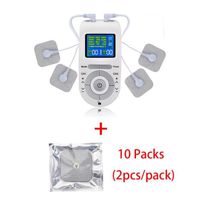 12 modes - 10 pads Électrostimulateur Tens, 6-12-15 Modes, 4 électrodes, pour le soulagement de la douleur, M
