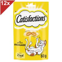 CATISFACTIONS Friandises au fromage pour chat et chaton 12x60g