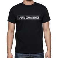 Homme Tee-Shirt Profession De Commentateur Sportif – Sports Commentator Occupation – T-Shirt Vintage Noir