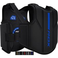 RDX Plastron de Boxe Protection, Avance Maya Hide Cuir Corps Garde de la Poitrine Protecteur Sports de Combat, Kickboxing, Bleu