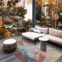 Tapis salon 120x160 cm Rectangulaire SOYEUX B Multicolore Chambre adapté au chauffage par le sol