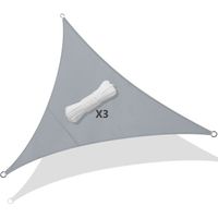 Voile D'Ombrage Triangle 4x4x4m Imperméable UMI - Protection UV 98% Jardin Terrasse