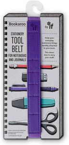 Perforatrice - Poinçon Bookaroo Tool Belt Stationery Organiser Pen-Holder Stationery Holder Notebook Strap Purple[J3874]