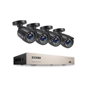 CAMÉRA DE SURVEILLANCE ZOSI 1080p Caméra de Surveillance avec H.265+ 8CH 