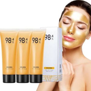 GOMMAGE VISAGE Gold Foil Peel-Off Mask, Peel Off Face Mask, 98.4% Golden Peel Off Mask, Gold Anti-Aging Facial Mask (3pcs)