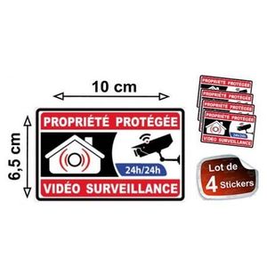 5 Stickers dissuasif  " Maison sous Surveillance Vidéo "  Neuf  !