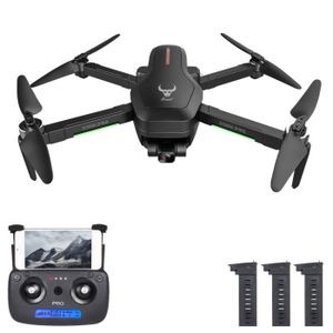 Mobiliarbus RC Drone CSJ X7 Pro GPS avec cam/éra 4K 5G WiFi Cardan 2 Axes sans balais Positionnement du Flux Optique Piste Vol Poi Vol Suivez-Moi Geste Photo Vid/éo Portable Sac /à Dos 1 Batterie