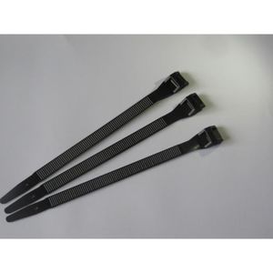 Lot de 100 serre-câbles noirs en nylon de qualité supérieure 100 mm x 2,5 mm blanc 
