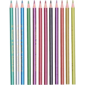 CRAYON DE COULEUR 12 pièces ensemble de crayons de couleur métallique Fluorescent professionnel crayon de coloriage Art croquis Graffiti peinture 246