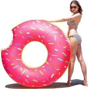 BOUÉE - BRASSARD Anneau de natation, Samione Bouée Gonflable Rose-Swim Ring-Gigantesque Bouée de Piscine en Forme de Donut pour Adultes et Enfant106