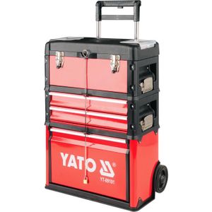 BOITE A OUTILS Caisse à outils - YATO YT-09101 - Métal - Noir - Rouge - 45 kg - 520 mm - 320 mm