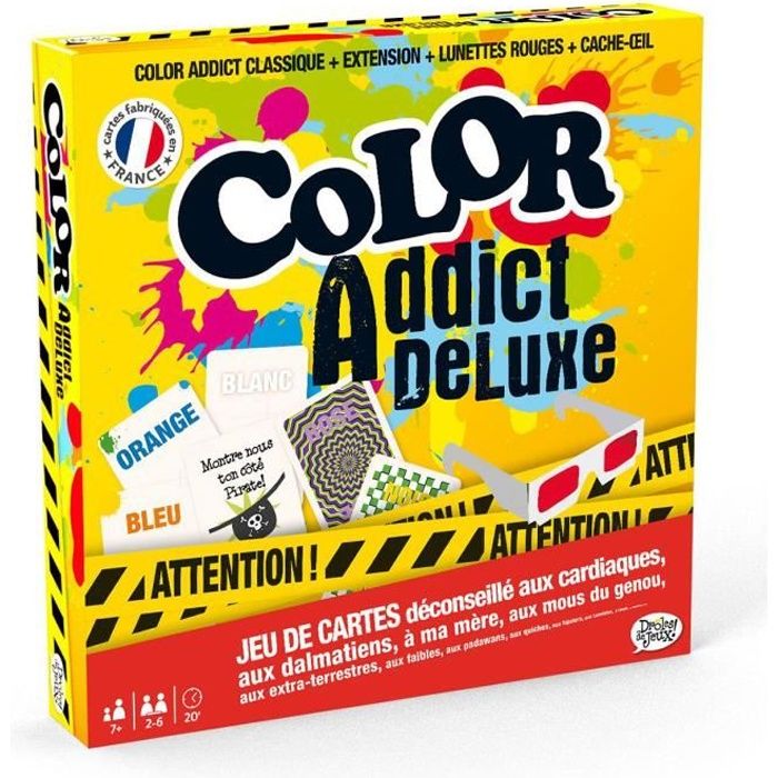 Color Addict - Jeu de societe coloré, ambiance & rapidité - jeu de cartes  fabriqué en France pour toute la famille 2 joueurs et plus