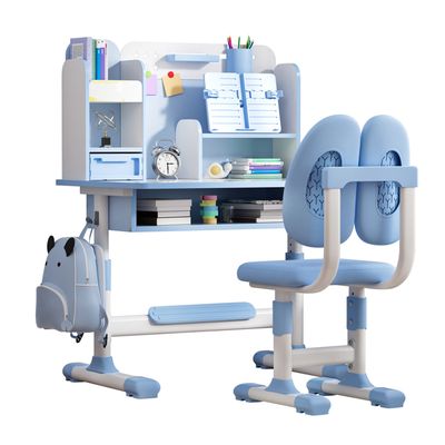 Ensemble bureau et chaise pour enfant - AIYAPLAY - 3 à 8 ans - compartiments et étagères ouverts - blanc - Maison Ensemble bureau et chaise pour enfant - AIYAPLAY - 3 à 8 ans - compartiments et étagères ouverts - blanc - Maison