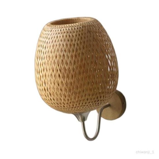 IDEGU Applique Murale Intérieur Vintage 20cm E27 Lampe Murale Réglable en Bois et Rotin Industriel Rotin Blanc pour Salon Chambre - Maison IDEGU Applique Murale Intérieur Vintage 20cm E27 Lampe Murale Réglable en Bois et Rotin Industriel Rotin Blanc pour Salon Chambre - Maison
