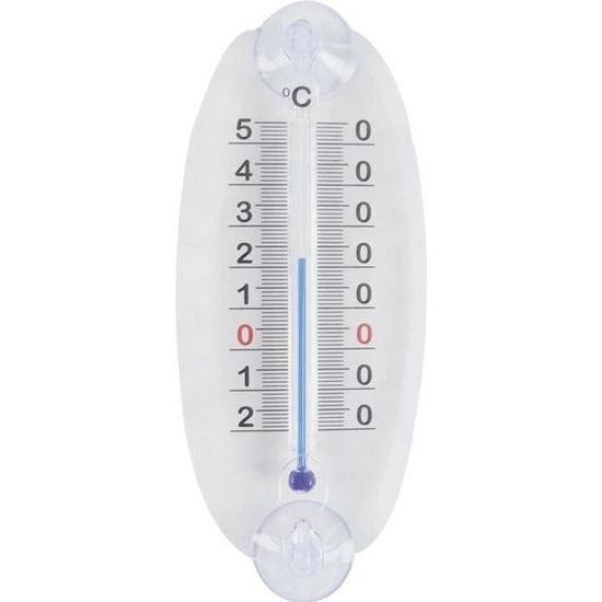 Thermomètre transparent à ventouse