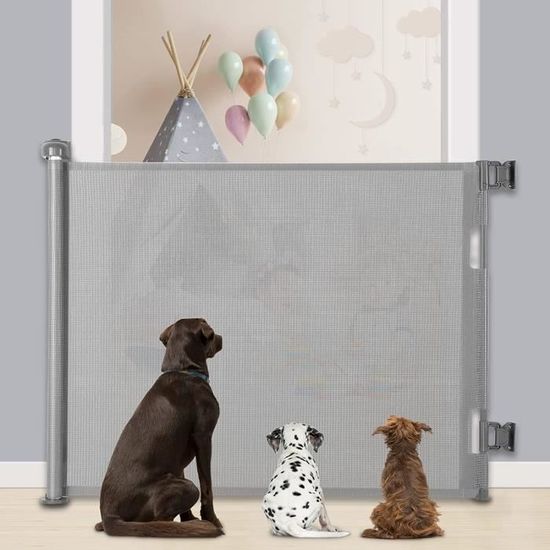Barrière De Sécurité Rétractable Extensible Pour Enfants Et Chiens - 0 à 130 Cm, Installation Sans Perçage, PVC