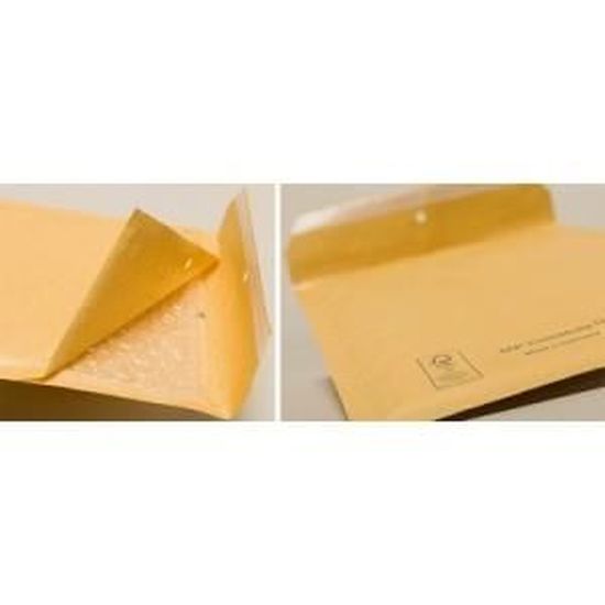 Boite Noire Avion Lot De 200 Pochettes à Bulles écologiques Marron - Format 120x215 Mm (ext. 140x225) Enveloppes Bulles