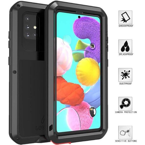 Juce® Coque Etanche Samsung Galaxy A71 Waterproof IP65 en Métal ...
