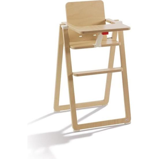 SUPAFLAT chaise haute en bois - ultra compacte - nature