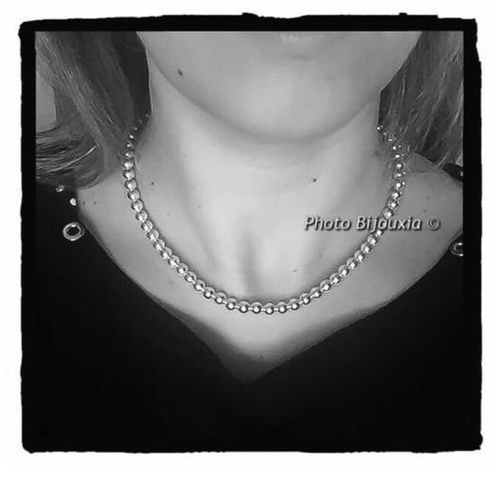 Collier Maille Boule En Argent Massif 925 - Longueur 45 Cm - Bijouxia - Neuf Avec étiquettes