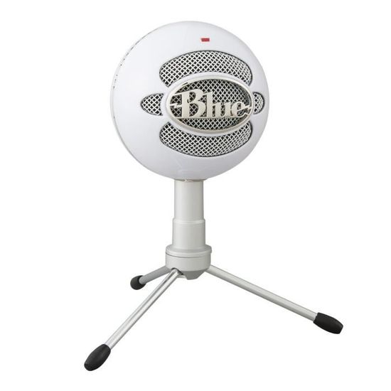 Microphone USB - LOGITECH G - Snowball - Pour Enregistrement, Streaming, Podcast, Gaming - PC et MAC - Blanc