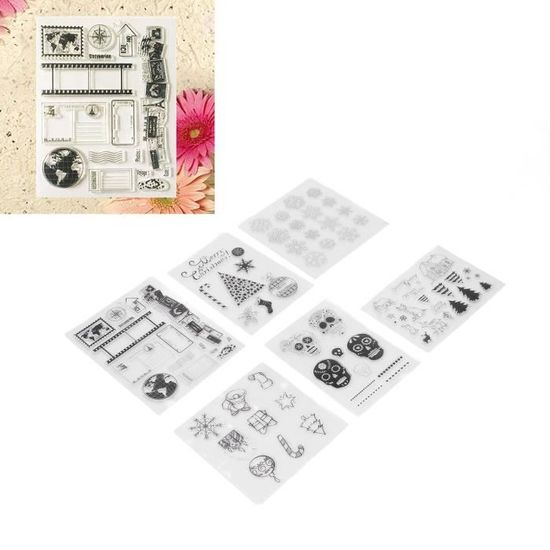 Lot De 7 Tampons En Bois Phases De Lune Pour Scrapbooking