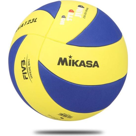 MIKASA Ballon de volley-ball enfant MVA 123 SL - Taille 5 - Bleu et jaune