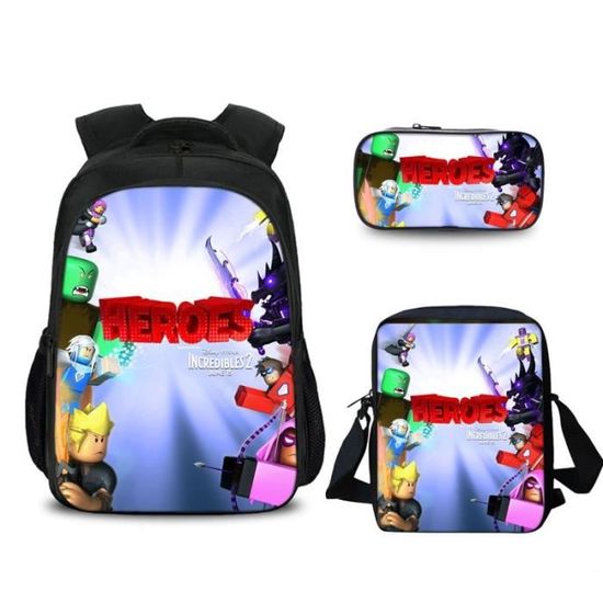 Sac à Dos Scolaire Roblox - Léger, Résistant Et Confortable - En Nylon - Multicolore - Neuf Avec étiquettes