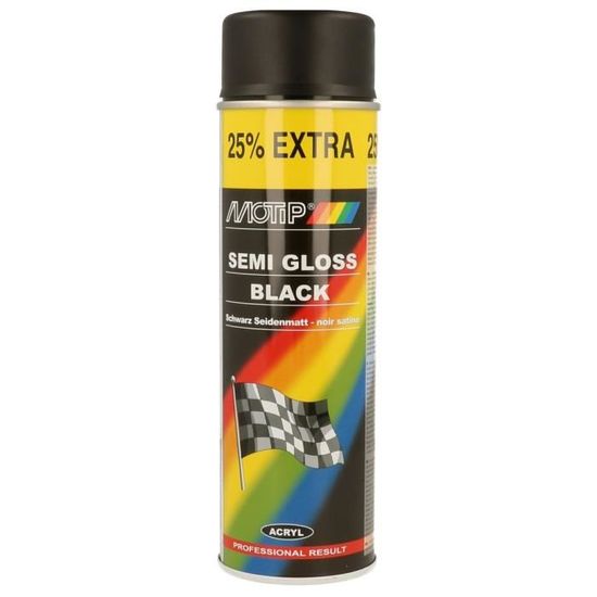 Spray peinture élastomère Motip Noir Mat 400ml - Peinture sur La