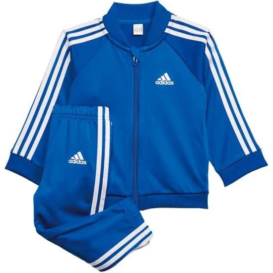 Ensemble de survetement garcon Adidas Bleu Manches longues Taille elastique Bleu Cdiscount Pret a Porter