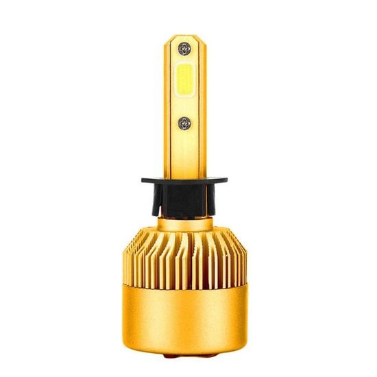 1pc H1 phare LED phare KIT COB puce voiture antibrouillard ampoule 12-24V, or