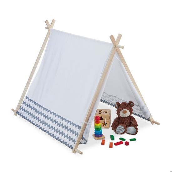 Tente Tipi Enfant Tente De Jeu Intérieur Extérieur BLANC
