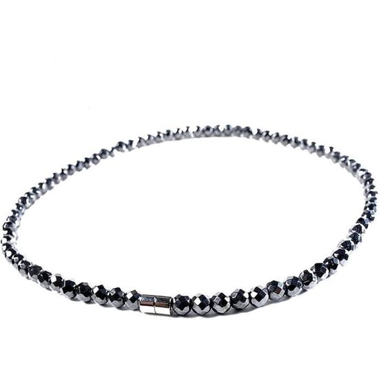 Bracelet En Hématite Naturelle AIMANTIX – Taille Ajustable 18-21 Cm, Mixte, Style élégant Intemporel