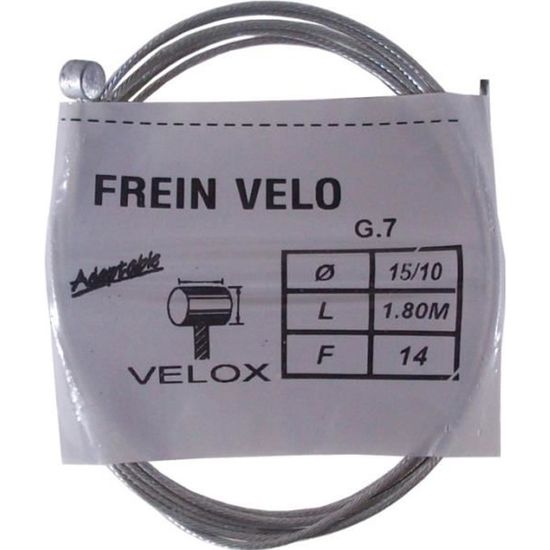Câble de frein vélo vintage WEINMANN - VELOX - 2.5m 1.5mm embout acier