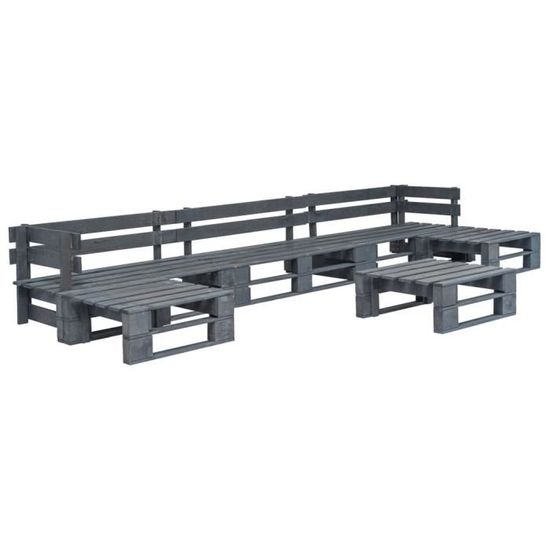Salon De Jardin Palette 6 Pcs Avec Coussins Bois D'épicéa - Salon De Jardin - Mobilier De Jardin Ensemble De Salon Canape Dexterieur Meubles De Terrasse 83600401