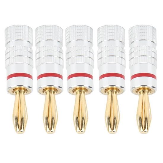 Lot De 12 Fiches Bananes 4 Mm Plaquées Or - 32 A, Pour Multimètre Et Tests électriques